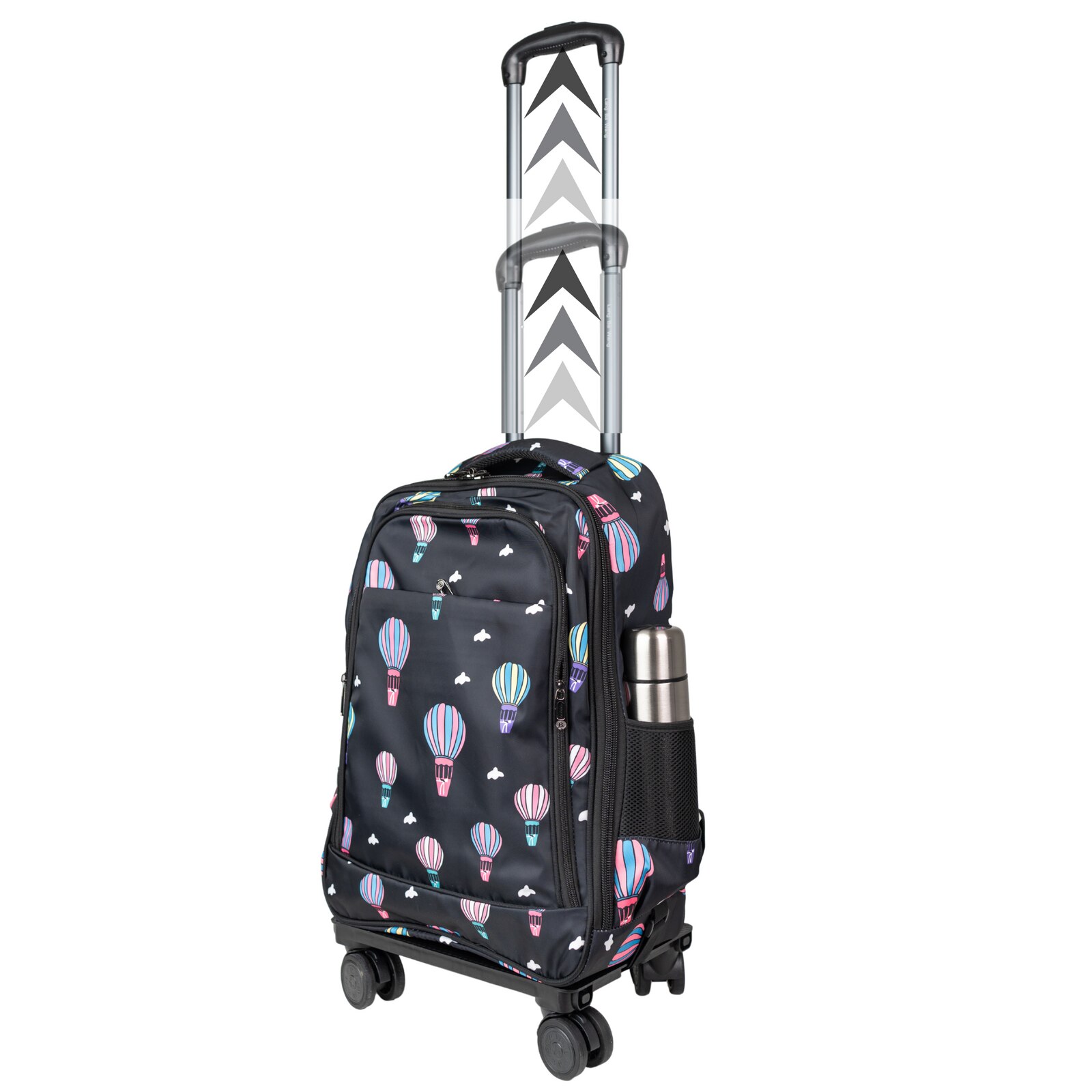 Rucsac scolar pe roti VIO oxford cu maner telescopic si platforma detasabila, 32L, 58x37x18 cm, fete, baieti, laptop 15.6”, 20613