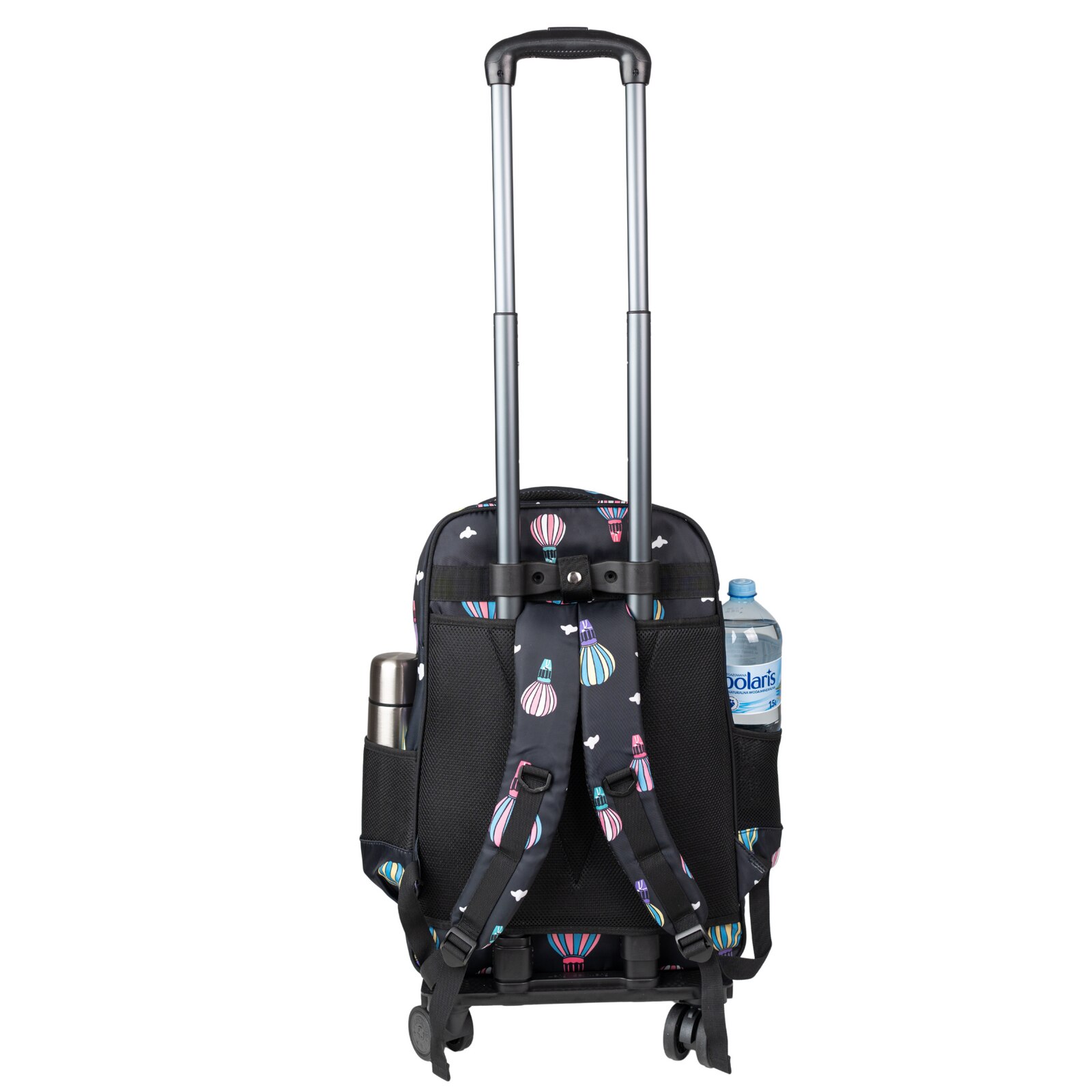 Rucsac scolar pe roti VIO oxford cu maner telescopic si platforma detasabila, 32L, 58x37x18 cm, fete, baieti, laptop 15.6”, 20613