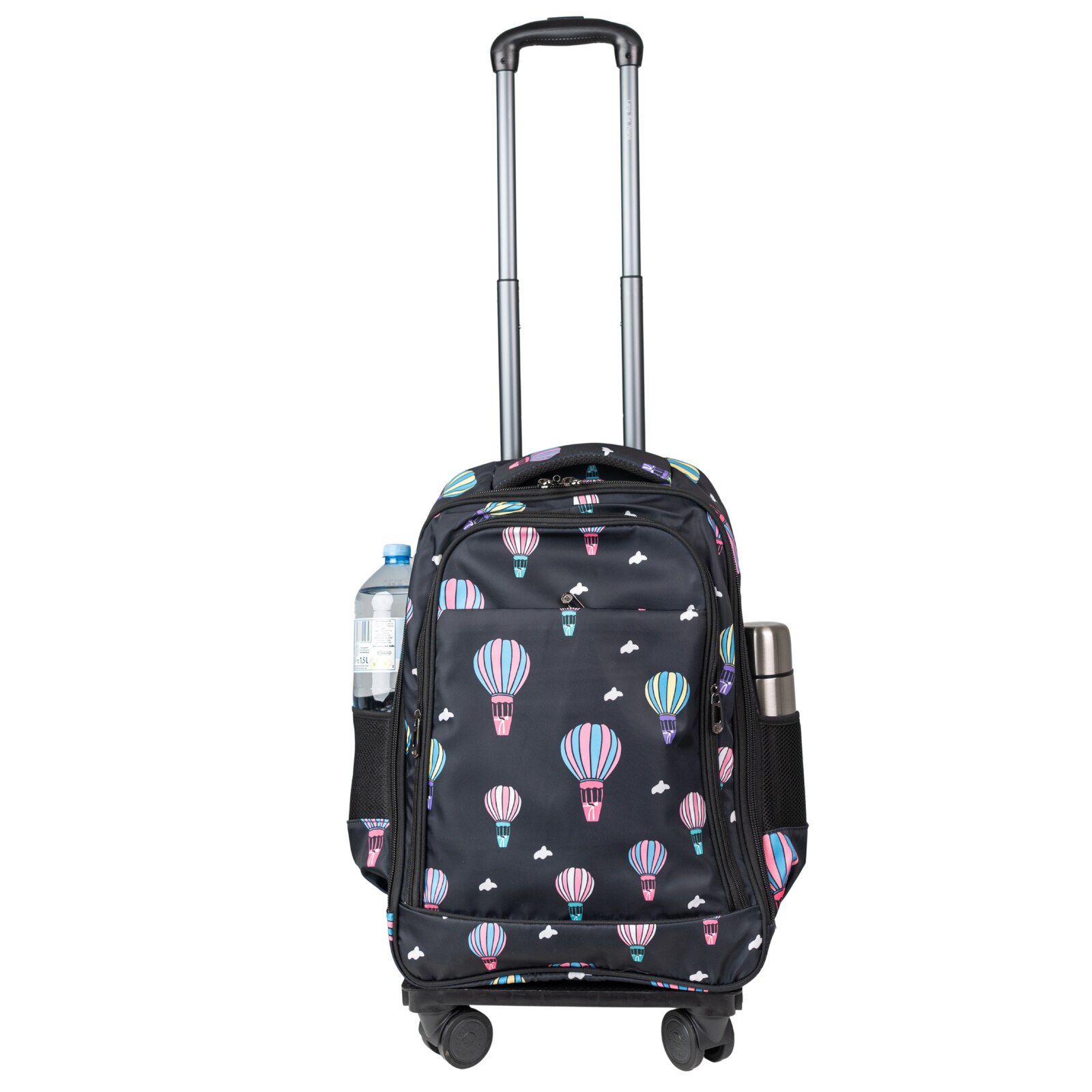 Rucsac scolar pe roti VIO oxford cu maner telescopic si platforma detasabila, 32L, 58x37x18 cm, fete, baieti, laptop 15.6”, 20613