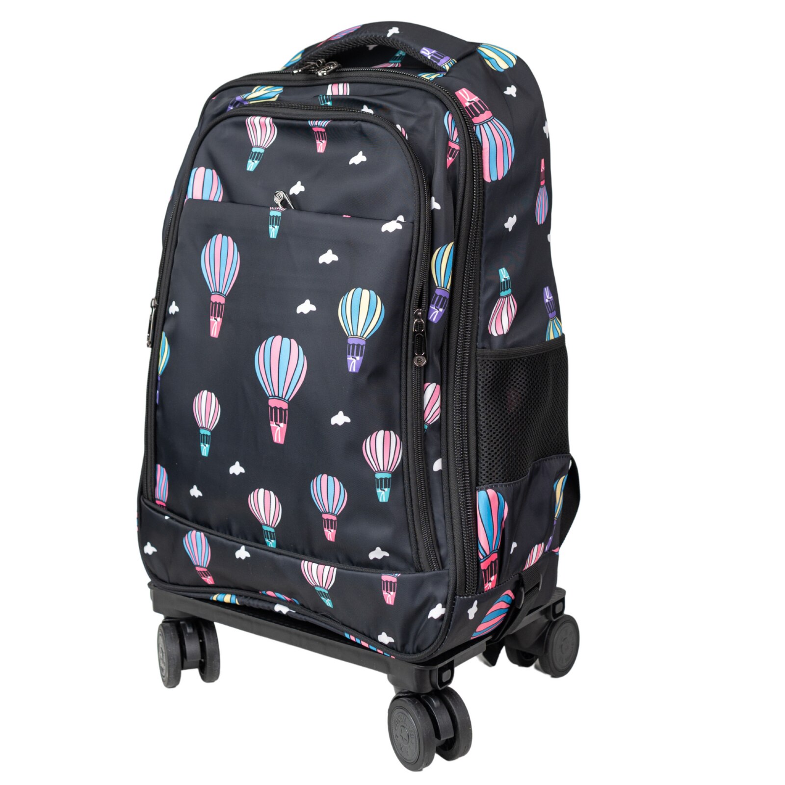 Rucsac scolar pe roti VIO oxford cu maner telescopic si platforma detasabila, 32L, 58x37x18 cm, fete, baieti, laptop 15.6”, 20613