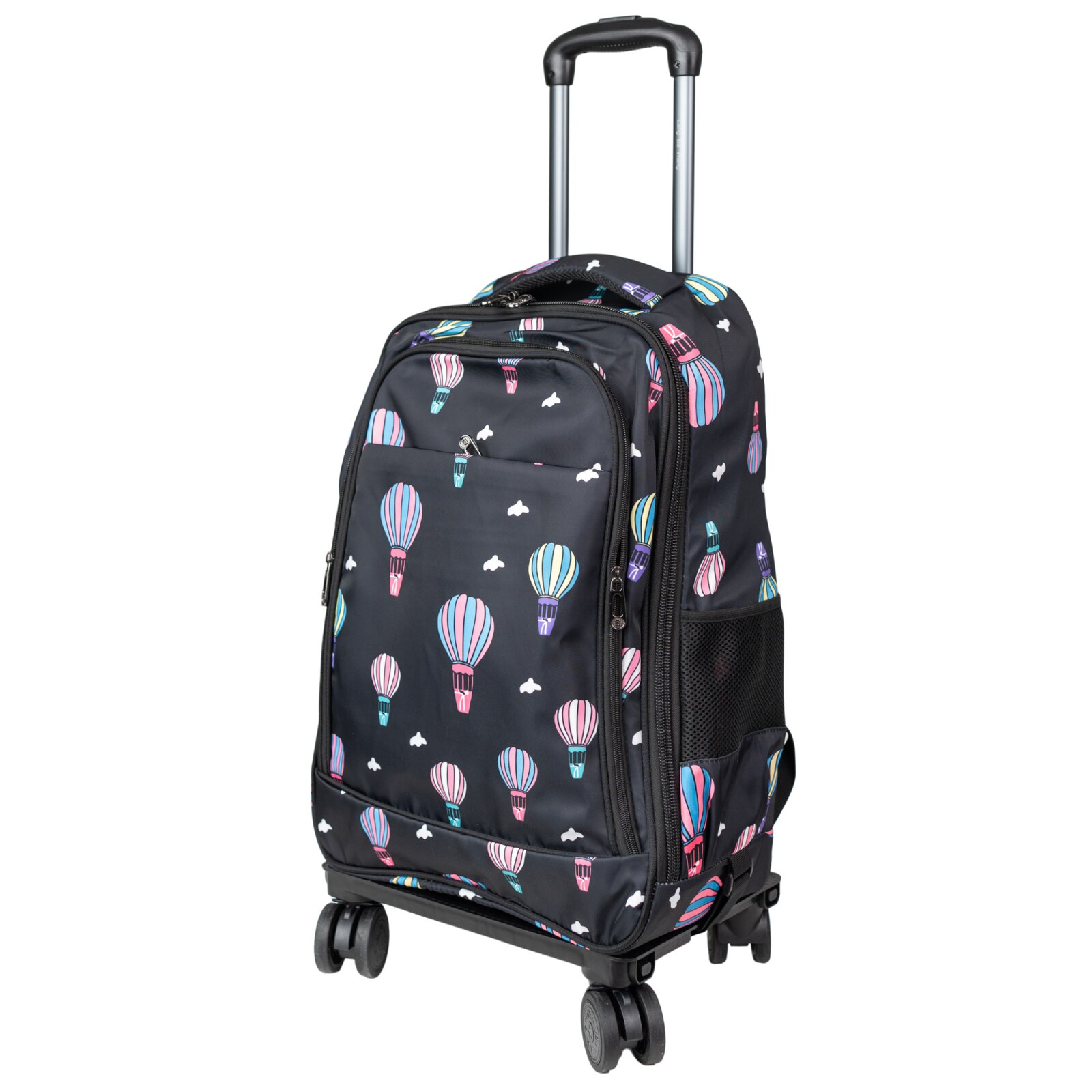 Rucsac scolar pe roti VIO oxford cu maner telescopic si platforma detasabila, 32L, 58x37x18 cm, fete, baieti, laptop 15.6”, 20613