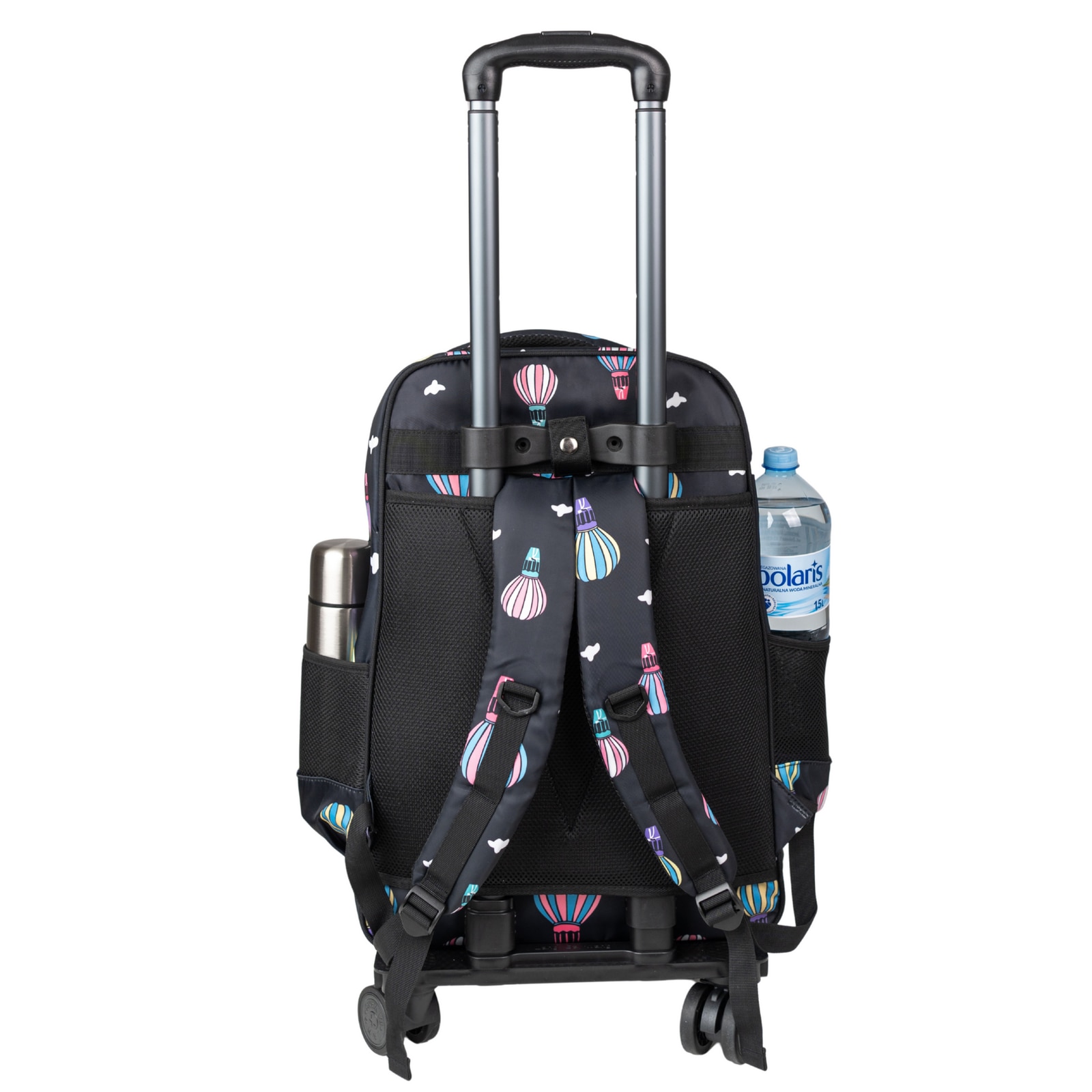Rucsac scolar pe roti VIO oxford cu maner telescopic si platforma detasabila, 32L, 58x37x18 cm, fete, baieti, laptop 15.6”, 20613