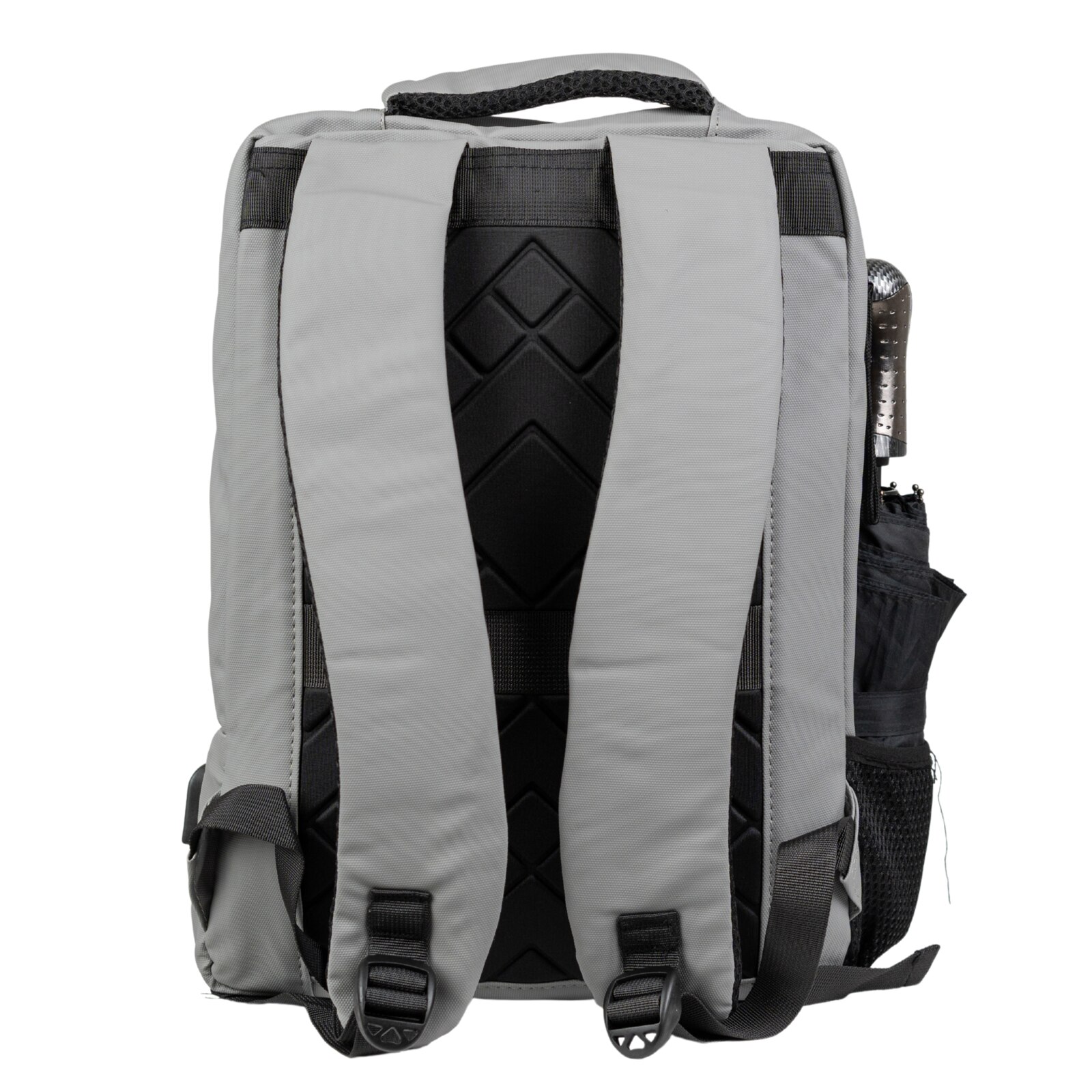 Rucsac scolar tineret VIO poliester gri, 43x30x11 cm, 14,2 L, pentru laptop 15,6”, femei/barbati, telefon si documente, curea pe valiza, BK91109grey