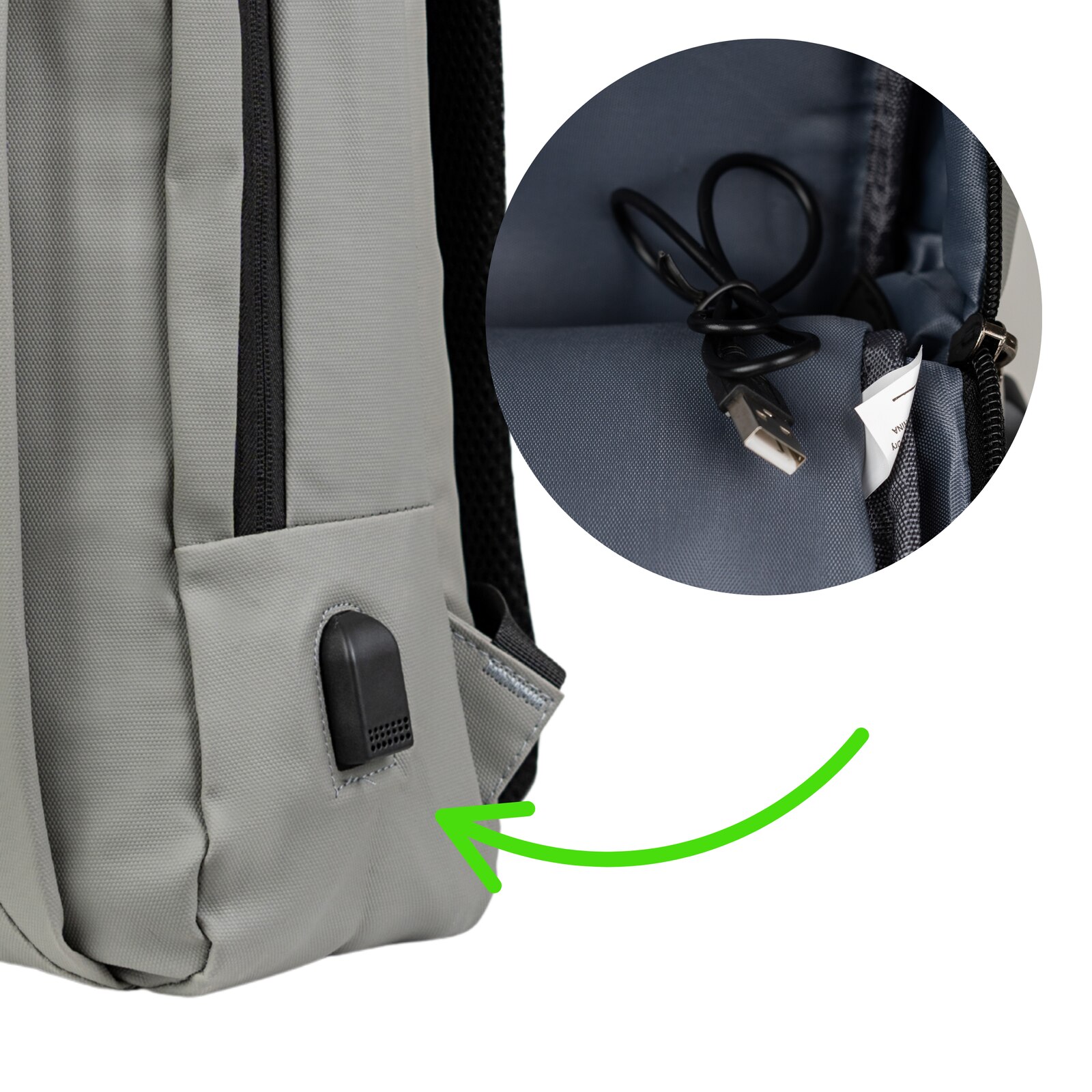 Rucsac scolar tineret VIO poliester gri, 43x30x11 cm, 14,2 L, pentru laptop 15,6”, femei/barbati, telefon si documente, curea pe valiza, BK91109grey