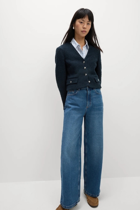 Marks & Spencer, Sacou din tuid cu nasturi, Bleumarin, 24