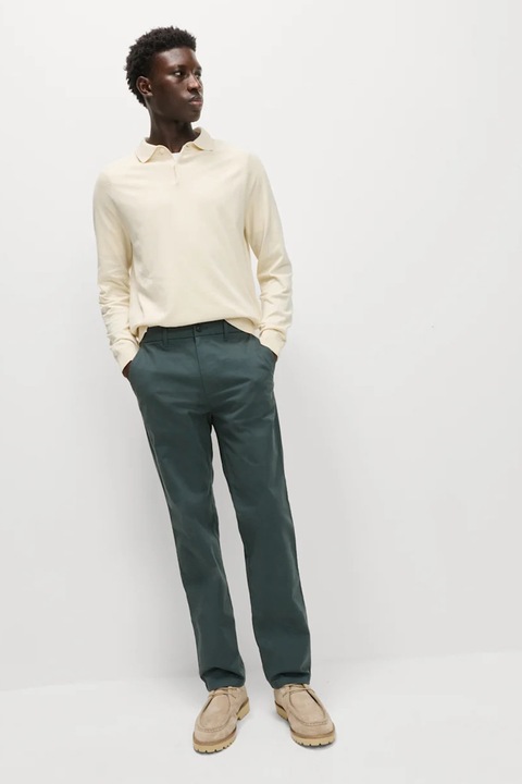 Marks & Spencer, Pantaloni chino regular fit, Verde inchis
