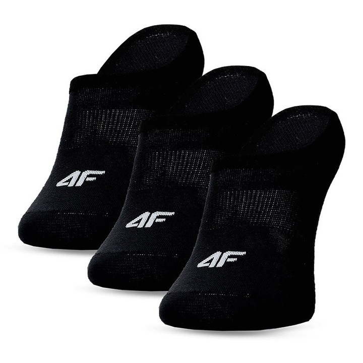 Férfi 4F bokazokni, 3 pár, fekete, 39-es méret, kényelmes és légáteresztő