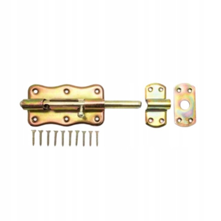 Set 10 Zavor Cu Bolta, Lungime Zavor - 120 mm, Latime Zavor - 60 mm, Lungime Bolta Extinsa - 50 mm, Strat De Protectie - Zincat (Galben), 120 mm x 60 mm