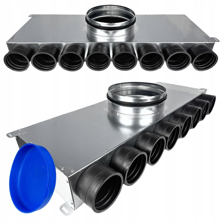 Distribuitor ventilatie HG Hava, fi 160, 8x75 mm, cu mata antibacteriana, constructie modulara
