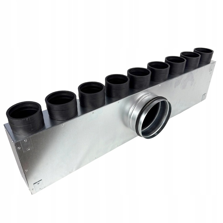 Skrzynka rozdzielcza ventilatie, HG Hava, model E-KRR-9X75/160-OC, 9x fi 75 mm, fi 160 mm, otel zincat