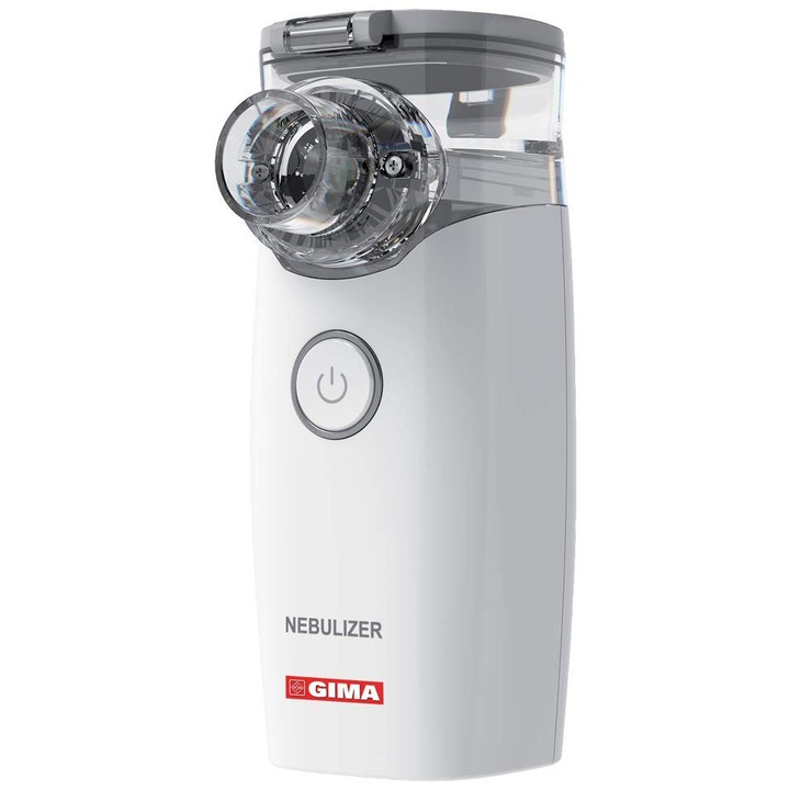 Nebulizator portabil Gima, compact, cu baterii și cablu USB, pentru tratamentul bolilor respiratorii la adulți și copii