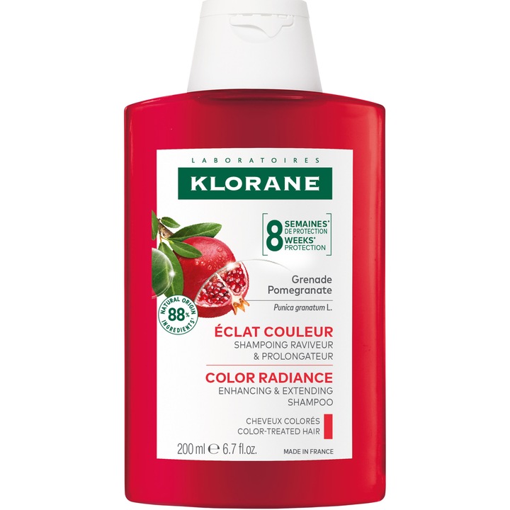 Sampon pentru par vopsit cu rodie BIO Klorane, 200 ml