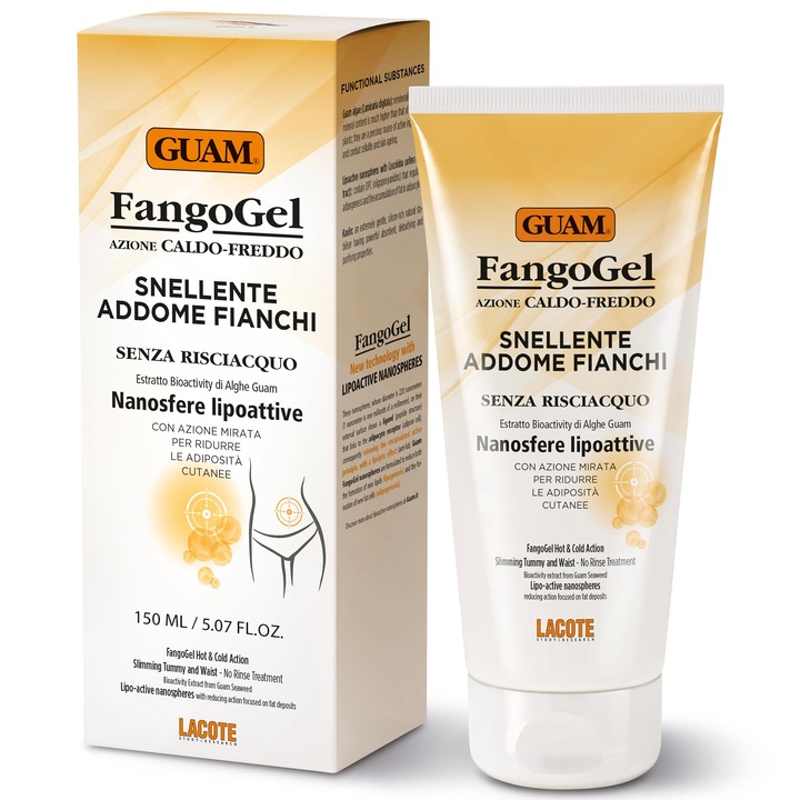 Gel Guam Fangogel karcsúsító 150 ml, meleg-hideg hatással, hasra és csípőre