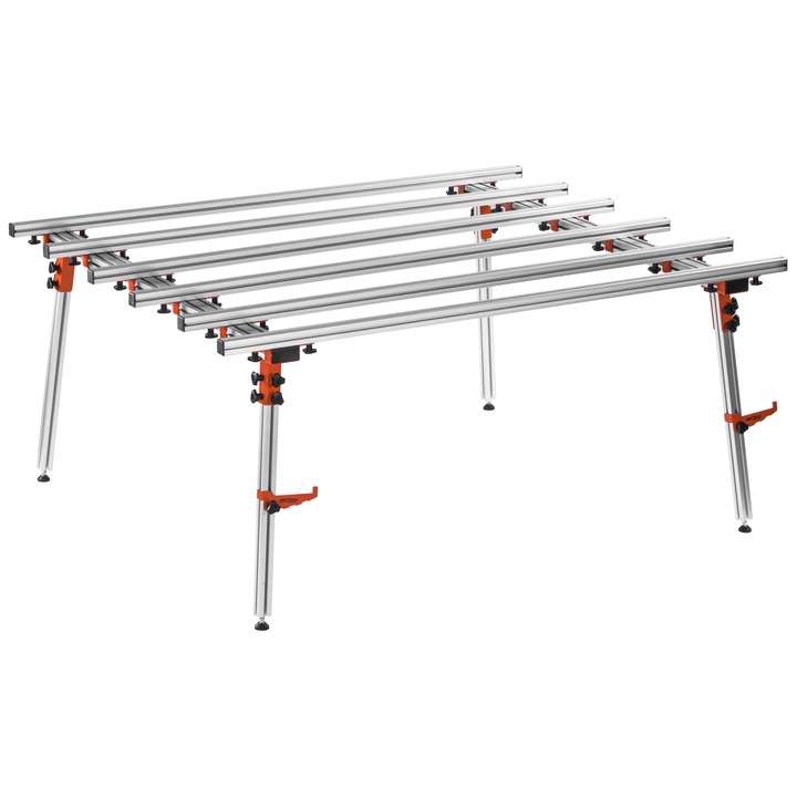 Masa profesionala pentru prelucrare gresie cu 4 picioare, capacitate maxima 250 kg, 180 x 150 x 80cm, Kraft&Dele KD11984