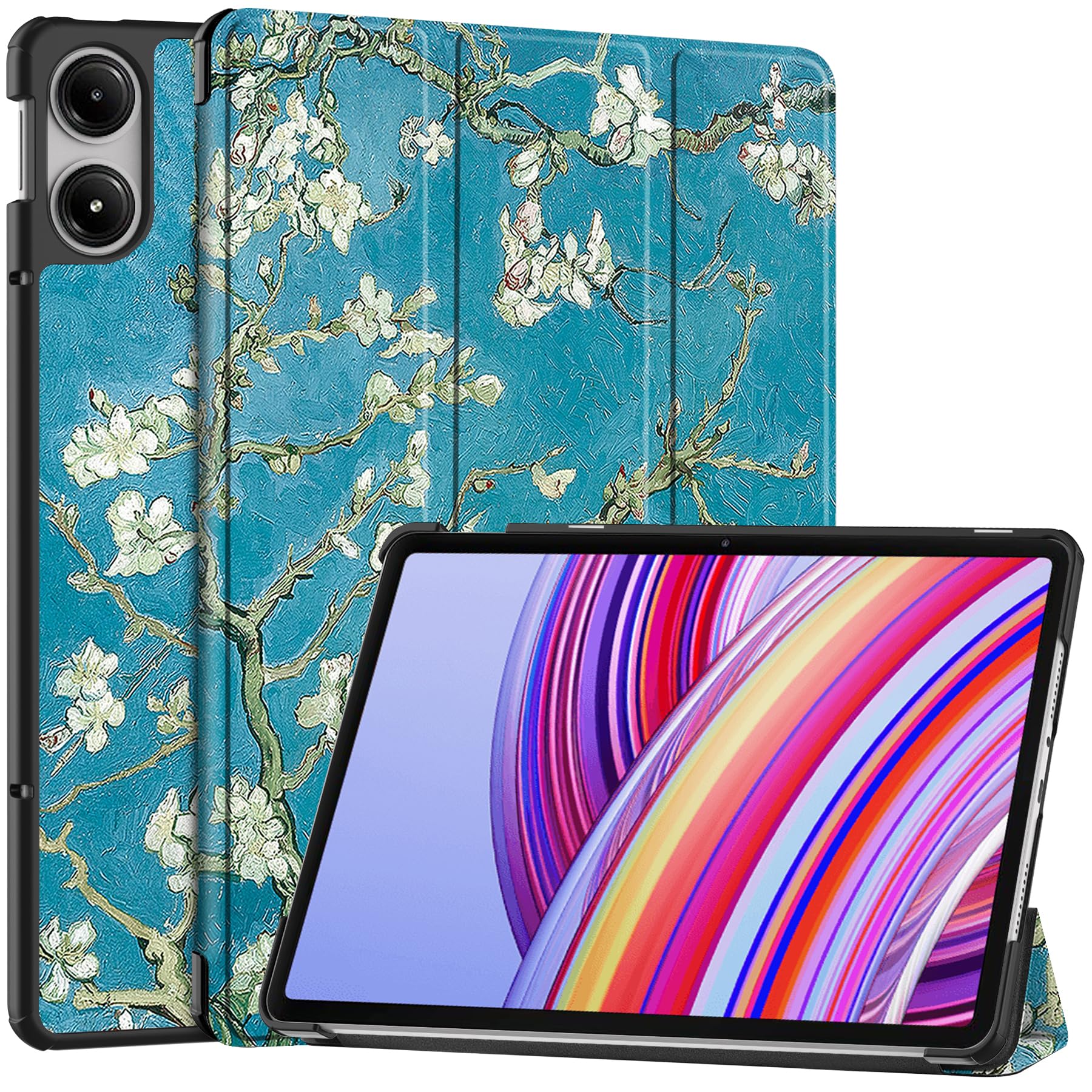 Husa tabletă Omelivon pentru Xiaomi Redmi Pad Pro 12.1 Inch 2024, auto funcție sleep/wake, multicolor