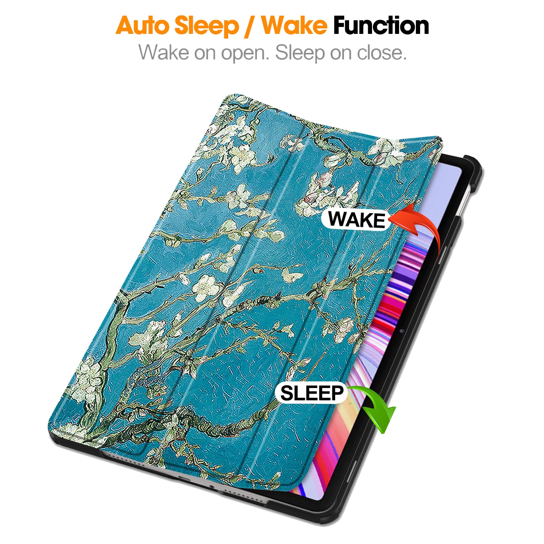 Husa tabletă Omelivon pentru Xiaomi Redmi Pad Pro 12.1 Inch 2024, auto funcție sleep/wake, multicolor
