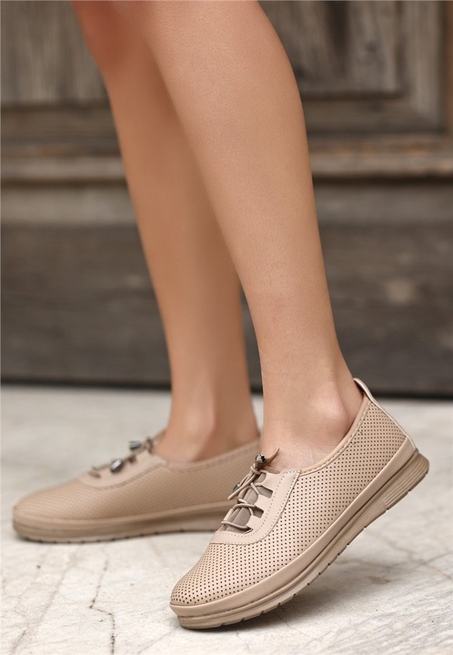 Női cipő, Ökológiai bőr, Base, 371018, Bézs, 38