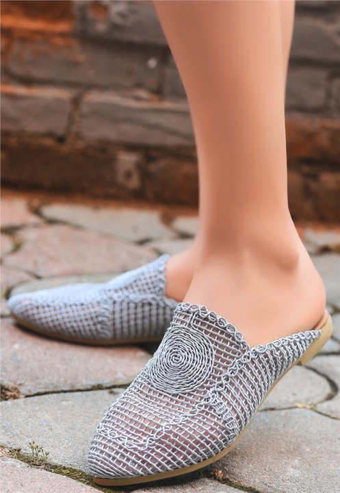 Női papucs, Textil, Base, 366643, Világosszürke, 38