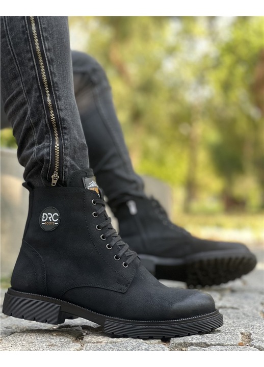 Férfi bakancs, Ökológiai bőr, Base, 359275, Fekete, 44