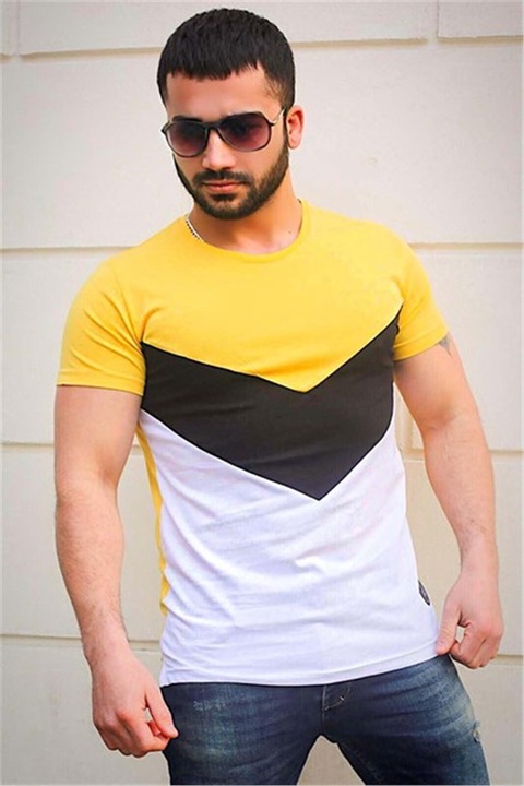 Férfi pólók, Pamut, Madmext, 301794, Sárga, M