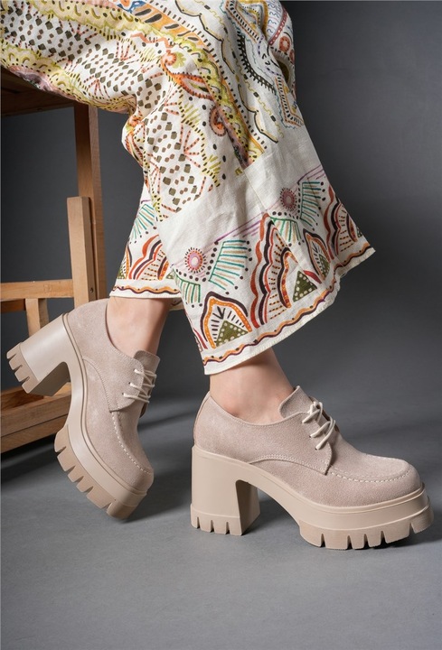 Női cipő, Velúr, Riccon, 404819, Bézs, 39