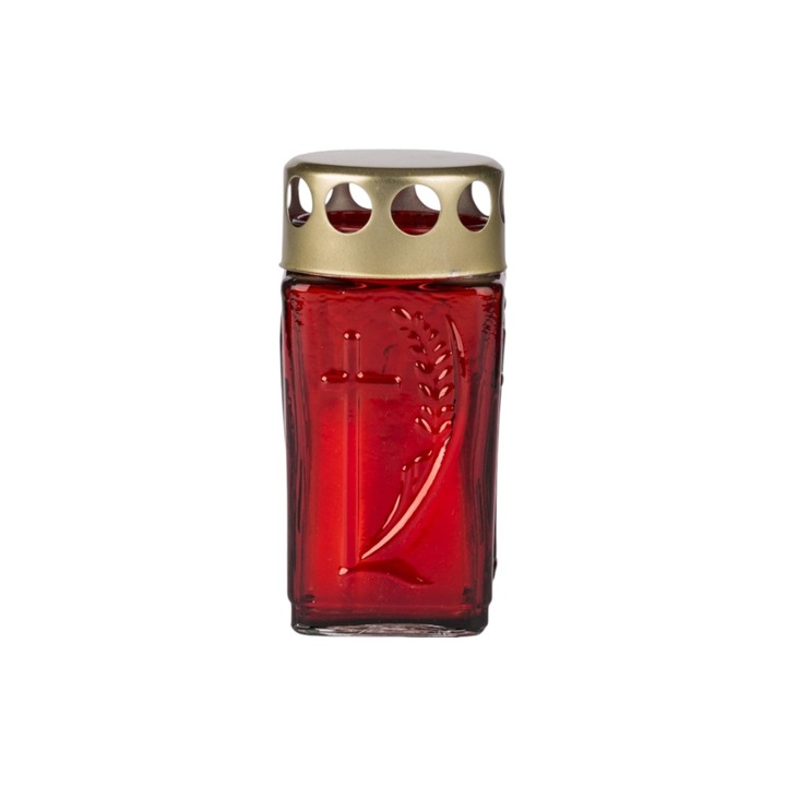 Candela din sticla cu capac, timp ardere 8 ore, 5x10 cm, LA 201 C