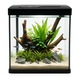 Acvariu pesti mic echipat Perfect Aqua Tank 10L complet cu capac, filtru, iluminare LED, incalzitor, termometru, minciog, hrana si nisip negru – acvariu mic pesti modern pentru incepatori si avansati