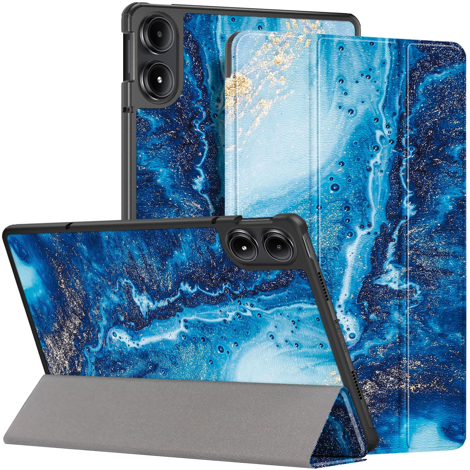Husa tableta, pentru Xiaomi Redmi Pad Pro 12.1 Inch 2024, auto functie sleep/wake tip stand, Valurile