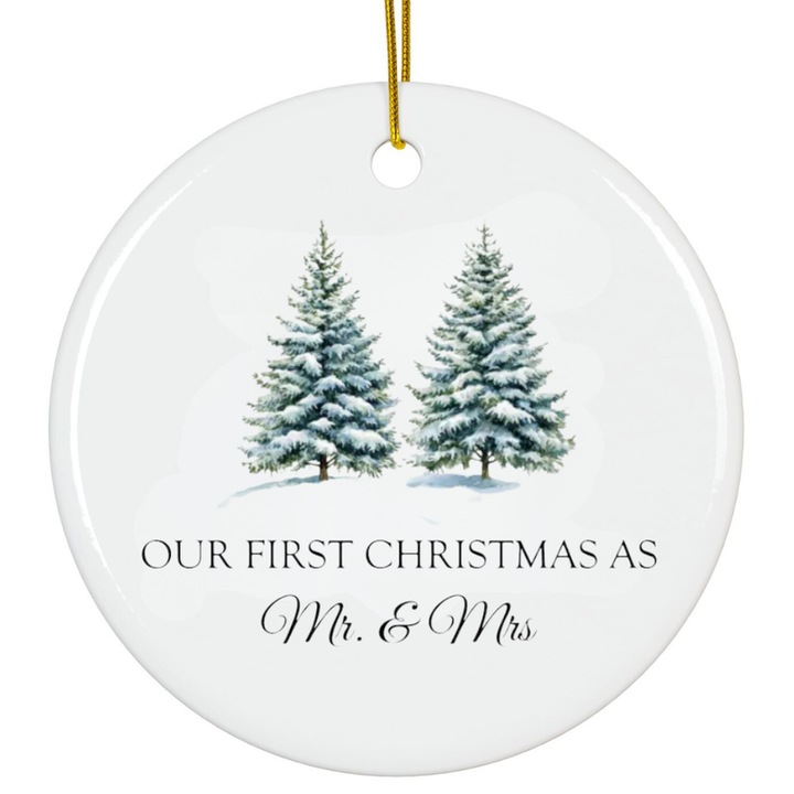 Dísz dekoráció Karácsony első Karácsony párban 8cm