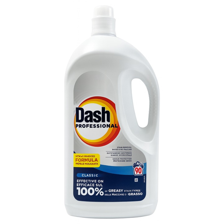 Detergent lichid rufe Dash Professional Classic, 4.05 L, 90 spalari