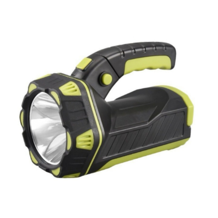 Lampa LED multifunctionala, power bank, acumulatori reincarcabili, 5W, max 260lm, verde si negru