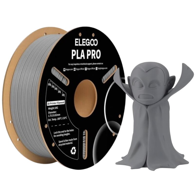 Filament, Elegoo PLA Pro, 1kg, Gri, pentru imprimanta 3D - eMAG.ro