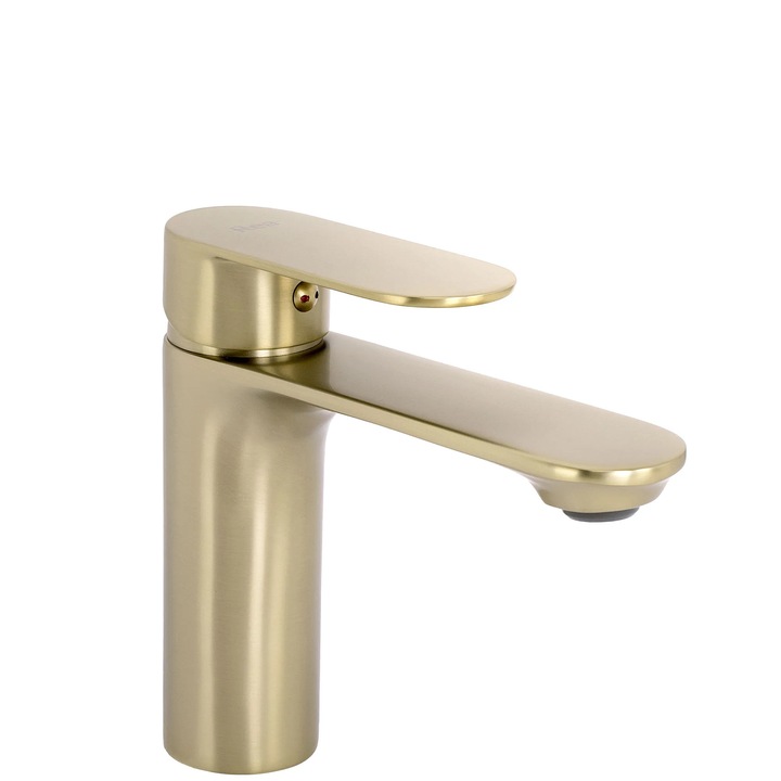 Нисък Смесител за Мивка, Rea, Drop, Четкан златен