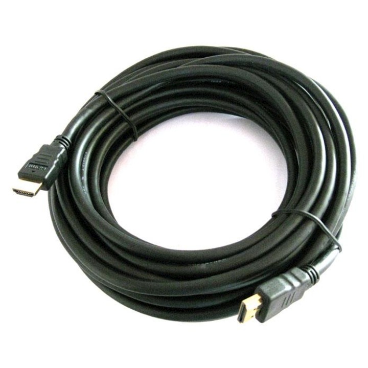 Cablu High-Speed HDMI, Reekin, 5 m, Negru, placat cu aur