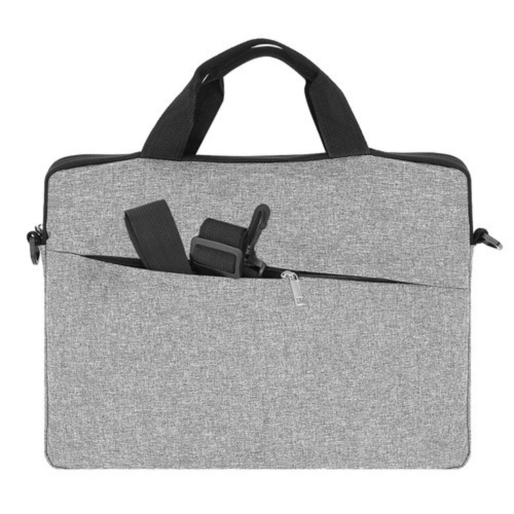 Geanta Universala VarioShop®, pentru Laptop 12-14 inch, Protectie Interna, Compartiment Principal si Curea de Umar Detasabila, Compatibila laptop Apple MacBook, Asus, Acer, Dell, Huawei, 41 x 30 cm, Gri