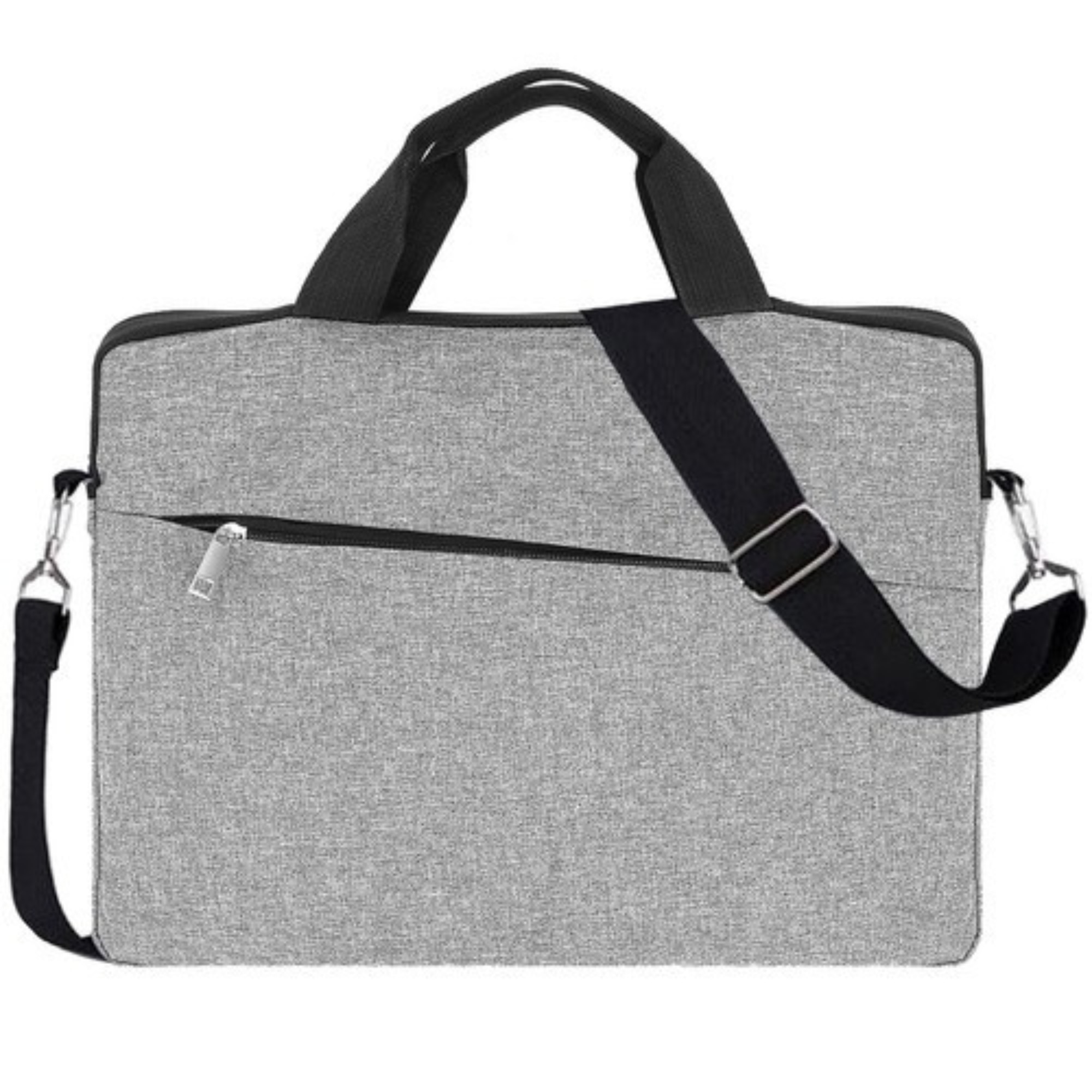 Geanta Universala VarioShop®, pentru Laptop 12-14 inch, Protectie Interna, Compartiment Principal si Curea de Umar Detasabila, Compatibila laptop Apple MacBook, Asus, Acer, Dell, Huawei, 41 x 30 cm, Gri
