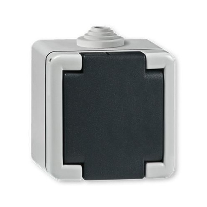 Priza simpla, aplicata, din metal, IP55 70x65x56mm, MVA2, Mentavill