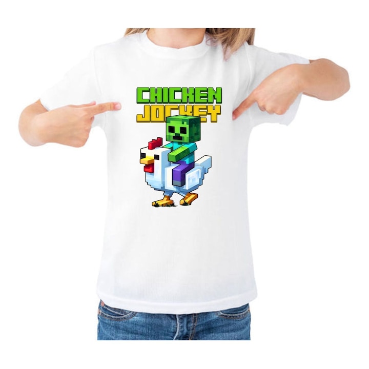 Unisex póló, CHICKEN JOCKEY1 modell, fehér, Fehér