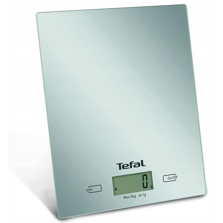 Електронна кухненска везна, Tefal BC5306VO, Лесен за четене дисплей, Устойчива на надраскване, Капацитет 5 кг, Бяла
