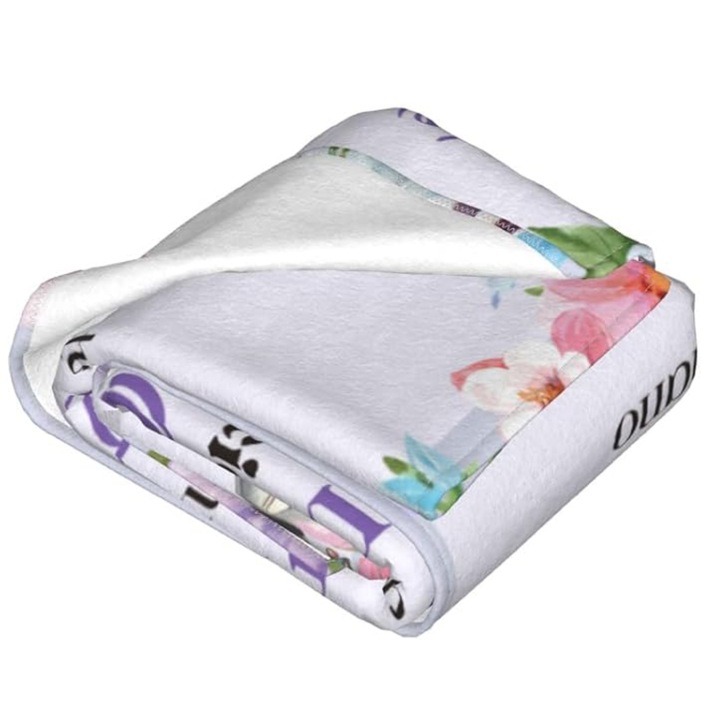 Patura flanel moale, pentru pat si canapea, 130x150 cm, imprimata