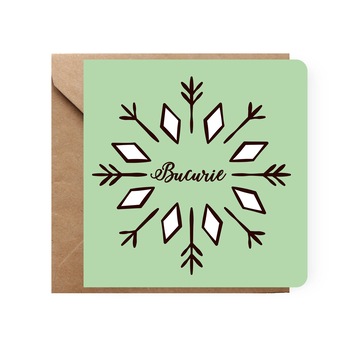 Felicitare de Craciun Bucurie, Genette's Ideas, 130x130 mm Felicitare de Craciun Bucurie, Genette's Ideas, 130x130 mm