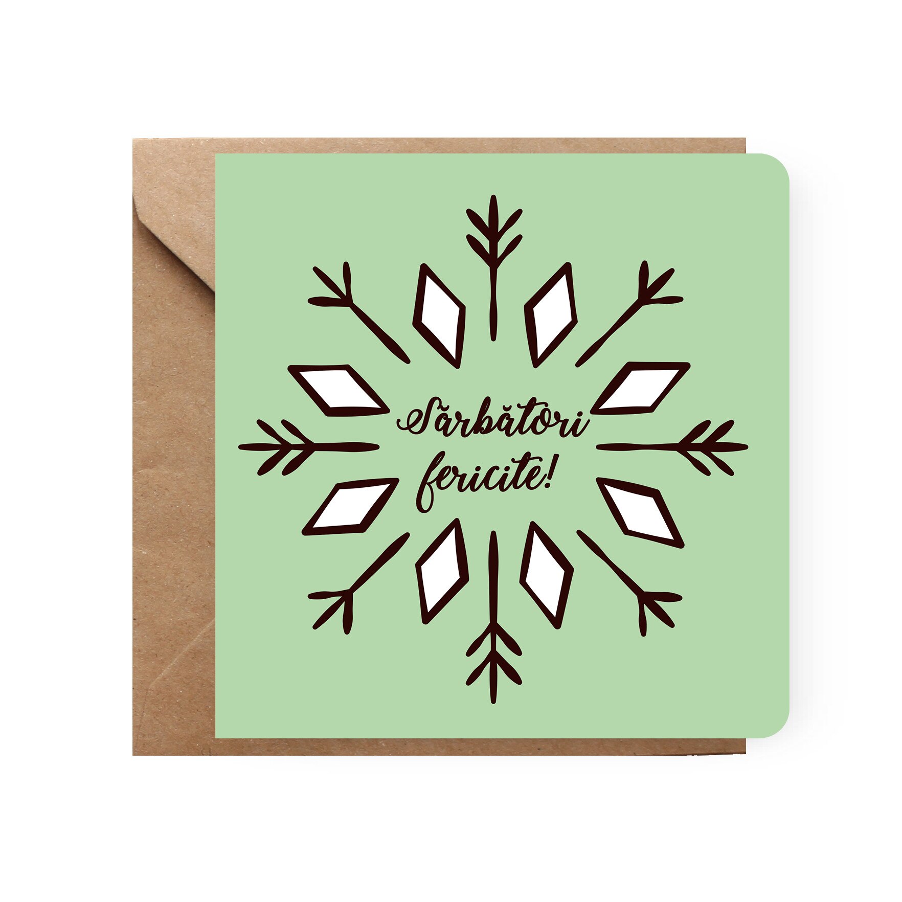 Felicitare de Craciun, Genette's Ideas, Sarbatori Fericite, 130x130 mm