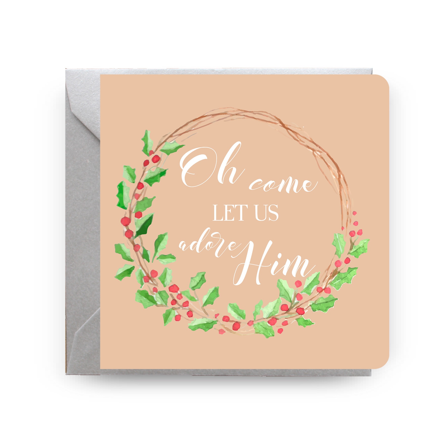 Felicitare de Craciun, Genette's Ideas, Oh come, 130x130 mm