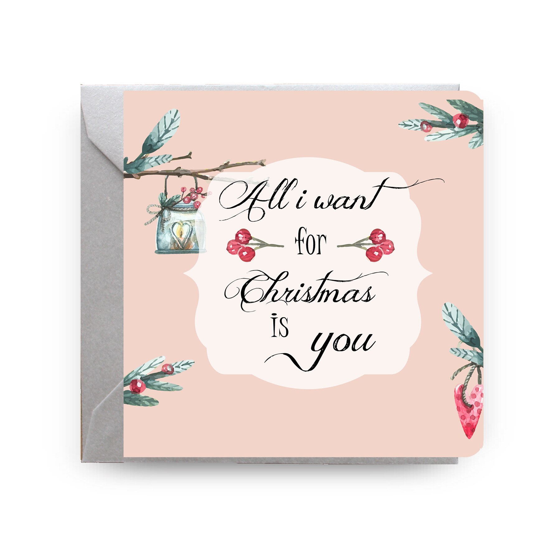 Felicitare de Craciun, Genette's Ideas, All I want, 130x130 mm