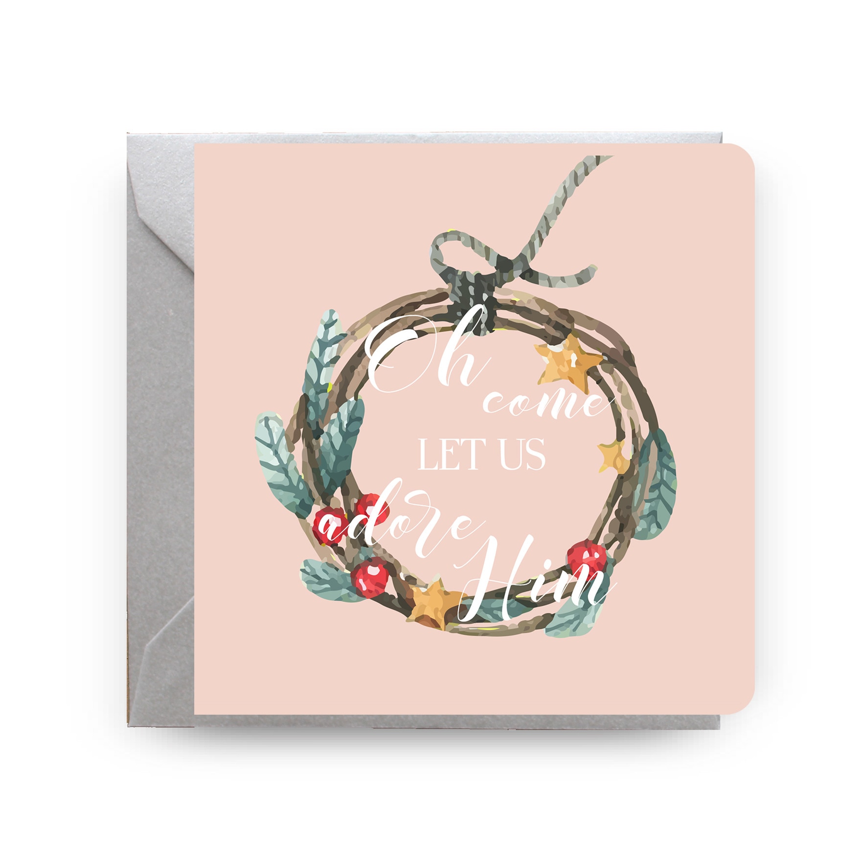 Felicitare de Craciun, Genette's Ideas, Oh come Coronita, 130x130 mm