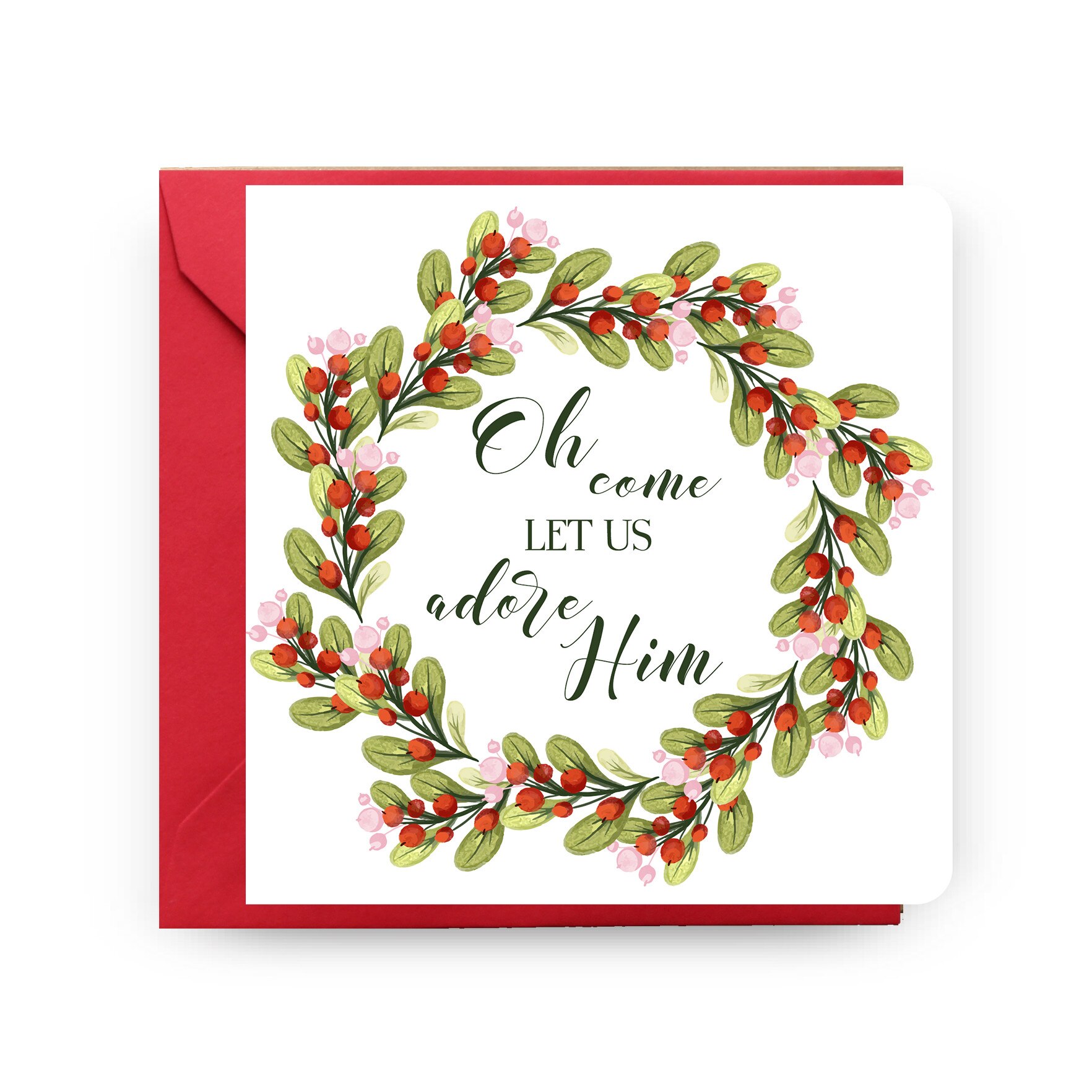 Felicitare de Craciun, Genette's Ideas, Oh come Coronita 2, 130x130 mm