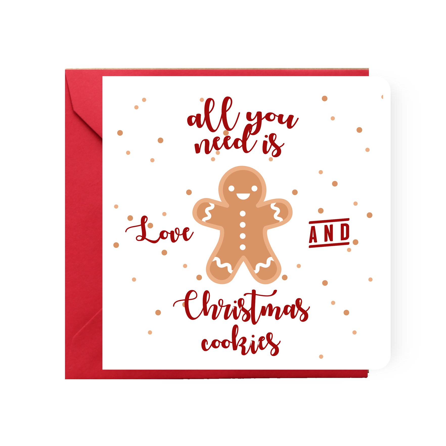 Felicitare de Craciun, Genette's Ideas, Christmas Cookies, 130x130 mm