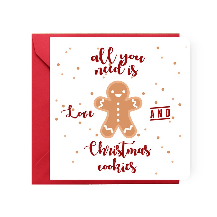 Felicitare de Craciun, Genette's Ideas, Christmas Cookies, 130x130 mm