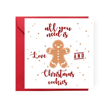 Felicitare de Craciun, Genette's Ideas, Christmas Cookies, 130x130 mm Felicitare de Craciun, Genette's Ideas, Christmas Cookies, 130x130 mm