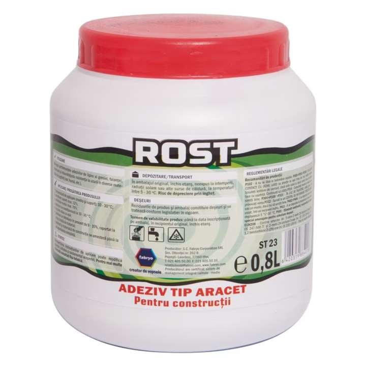 Adeziv aracet PROFESIONAL alb, 0.8 L Rost
